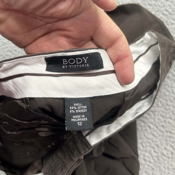 Body By Victoria Pants Womens Size 12  32X33 Chico Straight Brown - Picture 10 of 10